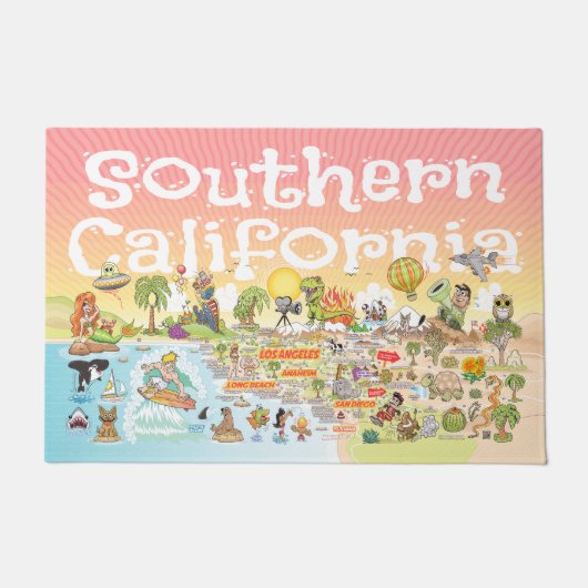 California Beach Paradise Doormat Fußmatte (Vorderseite)