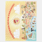California Beach Paradise Fleecedecke (Vorderseite)
