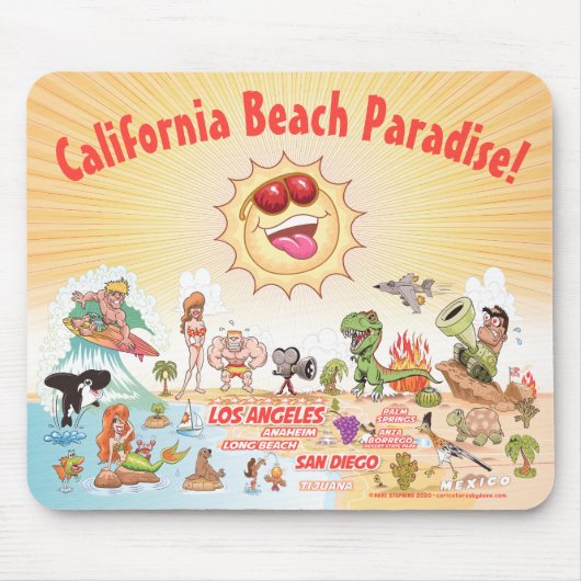 California Beach Paradise Mousepad (Vorne)