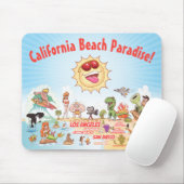 California Beach Paradise Mousepad (Mit Mouse)