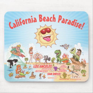 California Beach Paradise Mousepad