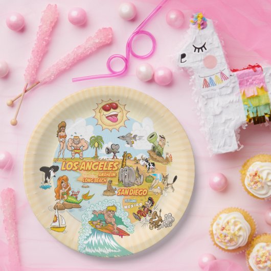 California Beach Paradise Pappteller (Party)