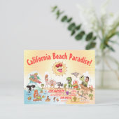 California Beach Paradise Postkarte (Stehend Vorderseite)