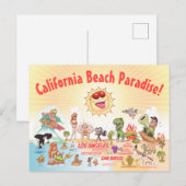 California Beach Paradise Postkarte (Vorne/Hinten)