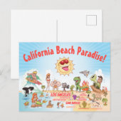 California Beach Paradise Postkarte (Vorne/Hinten)