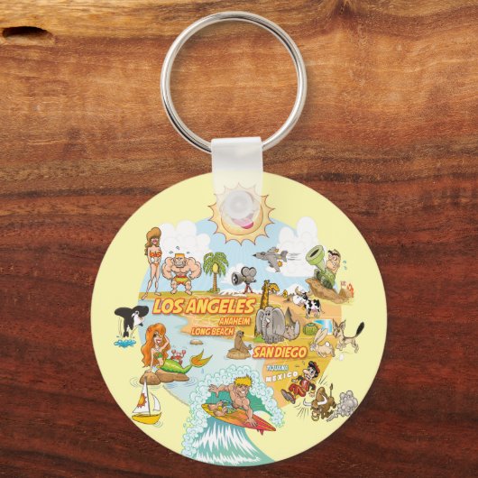 California Beach Paradise Schlüsselanhänger (Vorderseite)