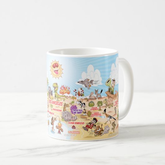 California Beach Paradise Tasse (VorderseiteRechts)