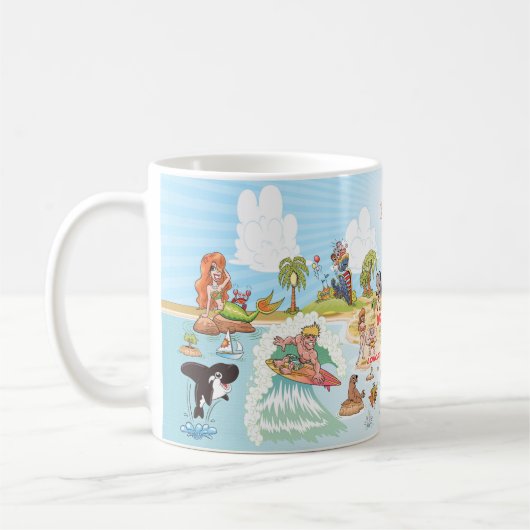 California Beach Paradise Tasse (Links)