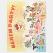 California Beach Party Fleecedecke (Vorderseite)