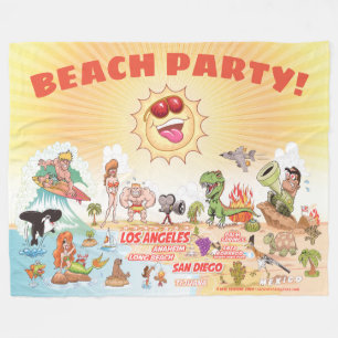 California Beach Party Fleecedecke