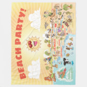 California Beach Party Fleecedecke (Vorderseite)