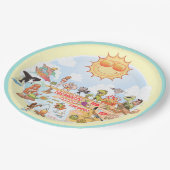 California Beach Plate Pappteller (Schrägansicht)