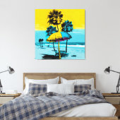 California Beach Pop Art Canvas Print Leinwanddruck (Insitu (Schlafzimmer))