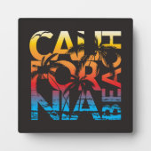 California Beach Poster Fotoplatte (Vorderseite)