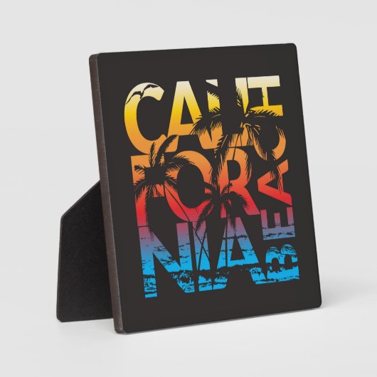 California Beach Poster Fotoplatte (Vorderseite)