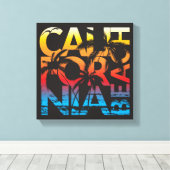 California Beach Poster Leinwanddruck (Insitu (Holzboden))