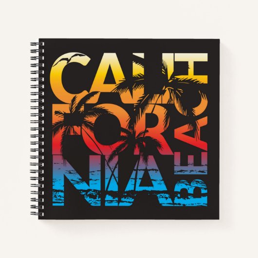 California Beach Poster Notizblock (Vorderseite)