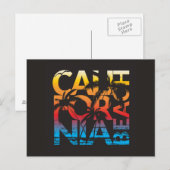 California Beach Poster Postkarte (Vorne/Hinten)