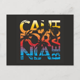 California Beach Poster Postkarte