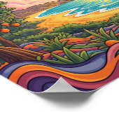 California Beach Scene Poster (Ecke)