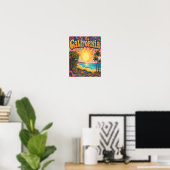 California Beach Scene Poster (Heimbüro)