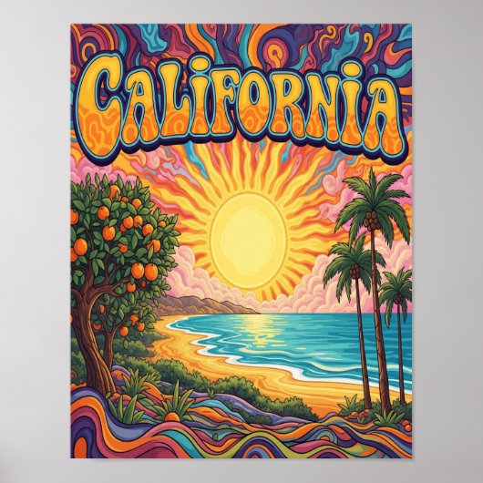 California Beach Scene Poster (Vorne)