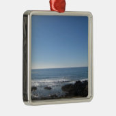 California Beach Silbernes Ornament (Rechts)