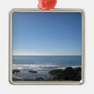 California Beach Silbernes Ornament