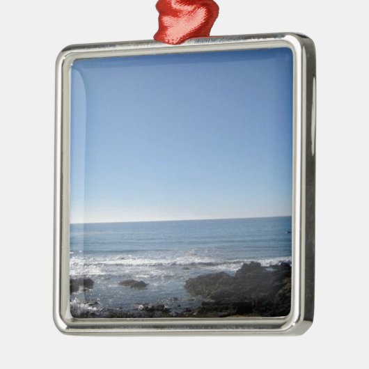 California Beach Silbernes Ornament (Links)