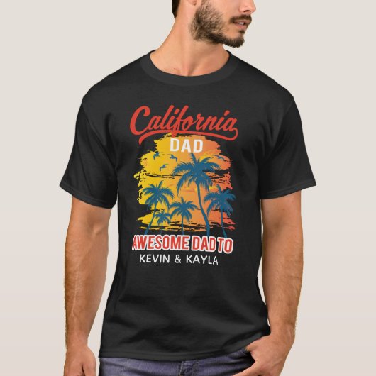 California Beach Summer Life Phantastischer Vater T-Shirt (Vorderseite)