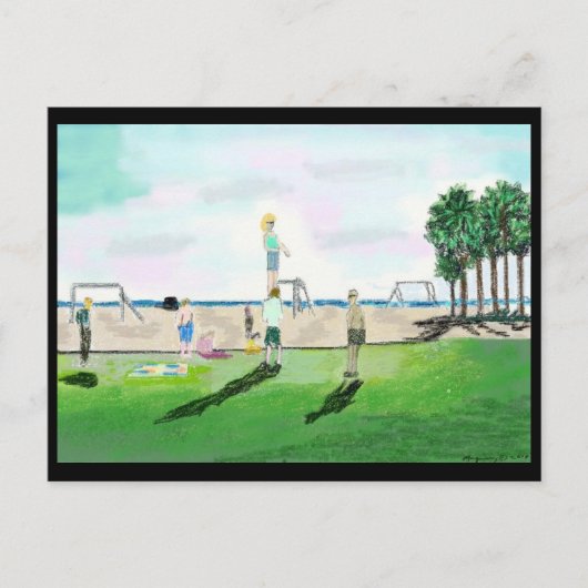 California Beach Summer Postkarte (Vorderseite)