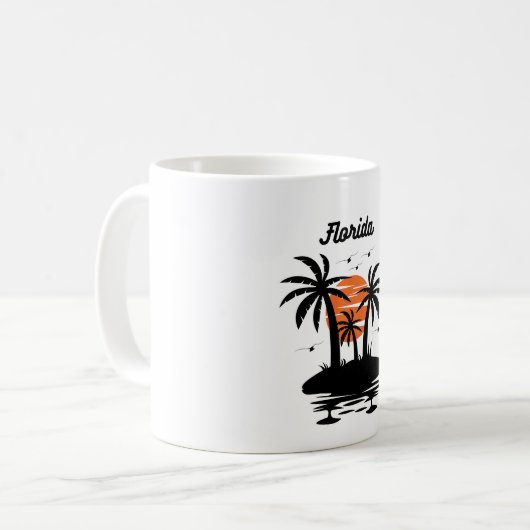 California Beach Sunset Coffee Tasse (Vorderseite Links)