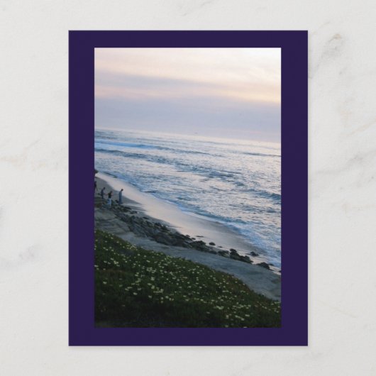 California Beach Sunset Custom La Jolla Postkarten (Vorderseite)