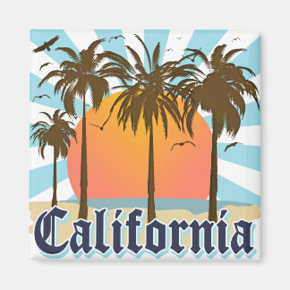 California Beach Sunset Magnet