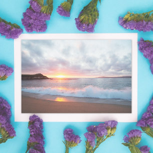 California Beach Sunset Ocean Waves Seidenpapier