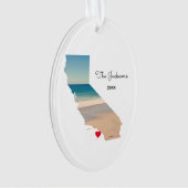 California Beach Trip Foto Oval Ornament (Vorderseite)