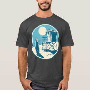 California Beach TShirt Rettungsschwimmer Turm Män