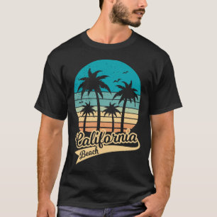 California Beach Vintag Sunset T-Shirt