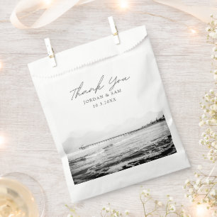 California Beach Wedding Pier Foto Geschenktütchen