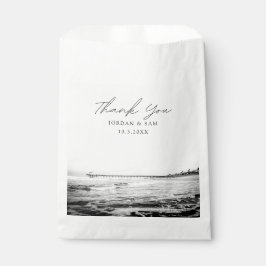 California Beach Wedding Pier Foto Geschenktütchen