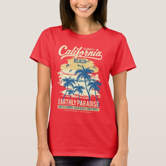 California Beach Women's t Shirt (Vorderseite)