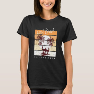 California Beaches East Beach Retro Tropical Cool T-Shirt