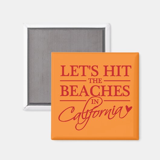 California Beaches Magnet (Vorderseite/Rückseite)