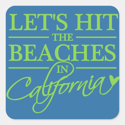 California Beaches Sticker (Vorderseite)
