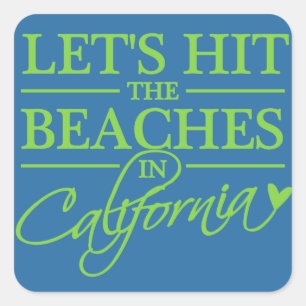 California Beaches Sticker