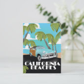 California Beaches Vacation Print Postkarte (Stehend Vorderseite)