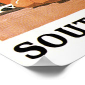 California Beaches Vintage Travel Poster (Ecke)