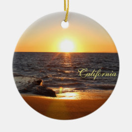 California Beaches Weihnachtsbaum Keramik Ornament