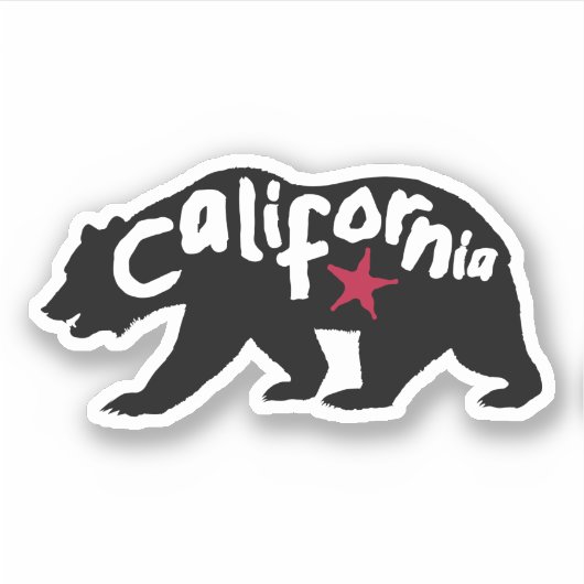 California Bear Aufkleber (Vorderseite)