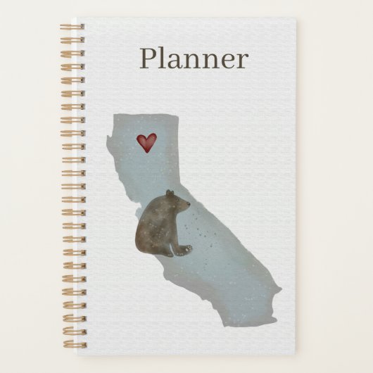 California Bear | Farbplaner | 5.5 x 8.5 Planer (Vorderseite)